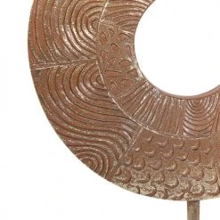 Beliani Statuettes Et Figurines Statuette Décorative Dorée Sur Socle Noir 34 Cm -Sablie Vases Soldes statuette decorative doree sur socle noir 34 cm 4