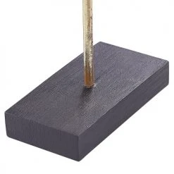 Beliani Statuettes Et Figurines Statuette Décorative Dorée Sur Socle Noir 34 Cm -Sablie Vases Soldes statuette decorative doree sur socle noir 34 cm 5