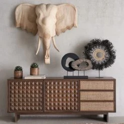 Maisons Du Monde Statuettes Et Figurines Statuette En Métal Et Sisal Gris Et Noir H68 -Sablie Vases Soldes statuette en metal et sisal gris et noir h68 1000 12 15 226622 3