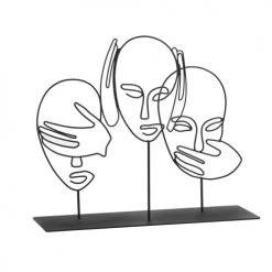 Maisons Du Monde Statuettes Et Figurines Statuette Filaire En Métal Noir H25 -Sablie Vases Soldes statuette filaire en metal noir h25 1000 3 36 207947 2