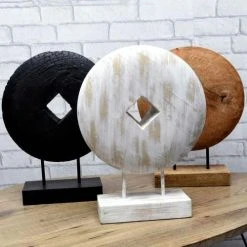 Sensei Maison Statuettes Et Figurines Statuette H 40 Cm Blanc -Sablie Vases Soldes statuette h 40 cm blanc 3