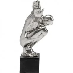 Kare Design Statuettes Et Figurines Statuette Homme En Polyrésine Argentée 100x64 -Sablie Vases Soldes statuette homme en polyresine argentee 100x64 5