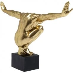 Kare Design Statuettes Et Figurines Statuette Homme En Polyrésine Dorée 100x64 -Sablie Vases Soldes statuette homme en polyresine doree 100x64 5