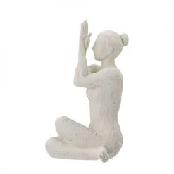 Bloomingville Statuettes Et Figurines Statuette Nina En Polyrésine Blanche H23,5cm -Sablie Vases Soldes statuette nina en polyresine blanche h23 5cm 5