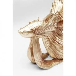 Kare Design Statuettes Et Figurines Statuette Poisson Combattant En Polyrésine Dorée 37x34 -Sablie Vases Soldes statuette poisson combattant en polyresine doree 37x34 3