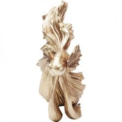 Kare Design Statuettes Et Figurines Statuette Poisson Combattant En Polyrésine Dorée 37x34 -Sablie Vases Soldes statuette poisson combattant en polyresine doree 37x34 4