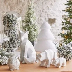 Maisons Du Monde Décorations à Poser De Noël Statuette Renard Blanc H26 -Sablie Vases Soldes statuette renard blanc h26 1000 10 28 161527 6