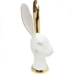 Kare Design Statuettes Et Figurines Statuette Tête De Lapin En Polyrésine Blanche Et Dorée -Sablie Vases Soldes statuette tete de lapin en polyresine blanche et doree 4