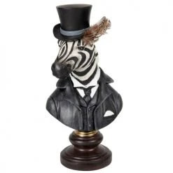 Sablie Vases Soldes 9 Maisons Du Monde Statuettes Et Figurines Statuette Zèbre Fantaisie Et Plumes Noirs, Blancs Et Marron H30