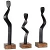 Maisons Du Monde Statuettes Et Figurines Statuettes En Bois De Manguier Et Métal Noir (x3) H19 -Sablie Vases Soldes statuettes en bois de manguier et metal noir x3 h19 1000 6 34 227789 1