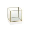 Wadiga Vases Terrarium Carré En Laiton Et Verre 12x12x12cm -Sablie Vases Soldes terrarium carre en laiton et verre 12x12x12cm