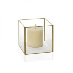 Wadiga Vases Terrarium Carré En Laiton Et Verre 12x12x12cm -Sablie Vases Soldes terrarium carre en laiton et verre 12x12x12cm 3