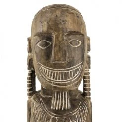 MOYCOR Statuettes Et Figurines Totem Primitif En Bois Marron -Sablie Vases Soldes totem primitif en bois marron 1