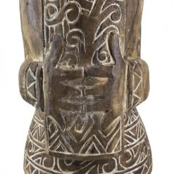 MOYCOR Statuettes Et Figurines Totem Primitif En Bois Marron -Sablie Vases Soldes totem primitif en bois marron 5