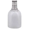 Beliani Vases Vase à Fleurs Blanc 25 Cm -Sablie Vases Soldes vase a fleurs blanc 25 cm