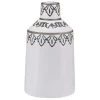 Beliani Vases Vase à Fleurs Blanc Effet Vieilli 25 Cm -Sablie Vases Soldes vase a fleurs blanc effet vieilli 25 cm