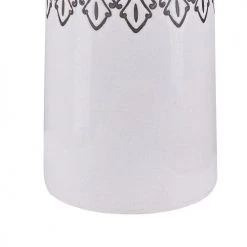 Beliani Vases Vase à Fleurs Blanc Effet Vieilli 25 Cm -Sablie Vases Soldes vase a fleurs blanc effet vieilli 25 cm 3