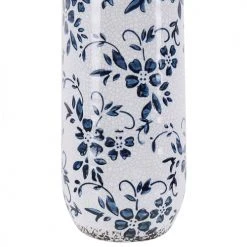 Beliani Vases Vase à Fleurs Blanc Et Bleu Marine 35 Cm -Sablie Vases Soldes vase a fleurs blanc et bleu marine 35 cm 3