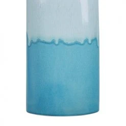Beliani Vases Vase à Fleurs Bleu Et Blanc 30 Cm -Sablie Vases Soldes vase a fleurs bleu et blanc 30 cm 3