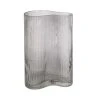 Present Time Vases Vase Allure Wave Large Verre Gris -Sablie Vases Soldes vase allure wave large verre gris