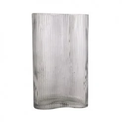 Present Time Vases Vase Allure Wave Large Verre Gris -Sablie Vases Soldes vase allure wave large verre gris 4