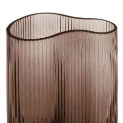 Present Time Vases Vase Allure Wave Large Verre Marron -Sablie Vases Soldes vase allure wave large verre marron 4