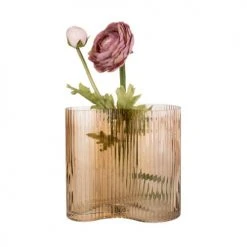 Present Time Vases Vase Allure Wave Verre Marron -Sablie Vases Soldes vase allure wave verre marron 5