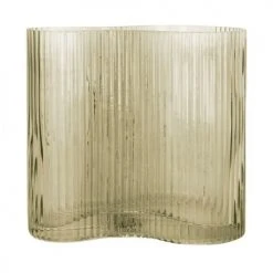 Present Time Vases Vase Allure Wave Verre Vert -Sablie Vases Soldes vase allure wave verre vert 3