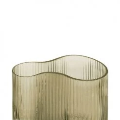 Present Time Vases Vase Allure Wave Verre Vert -Sablie Vases Soldes vase allure wave verre vert 4