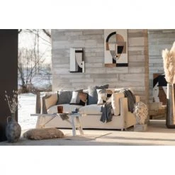 LANADECO Vases Vase Anse Céramique Marron/gris H55cm -Sablie Vases Soldes vase anse ceramique marron gris h55cm 1