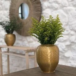 Passage Vernet Vases Vase Avec Motifs Gravés Doré -Sablie Vases Soldes vase avec motifs graves dore 7