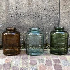 Maison Tilleul Vases Vase Bonbonne Art Déco Vert -Sablie Vases Soldes vase bonbonne art deco vert 4