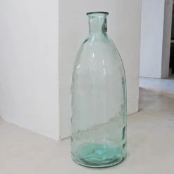 Maison Tilleul Vases Vase Bonbonne En Verre Martelé Transparent -Sablie Vases Soldes vase bonbonne en verre martele transparent 2