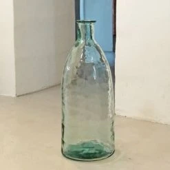 Maison Tilleul Vases Vase Bonbonne En Verre Martelé Transparent -Sablie Vases Soldes vase bonbonne en verre martele transparent 4