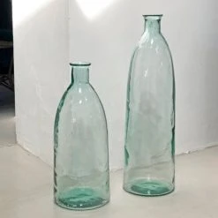 Maison Tilleul Vases Vase Bonbonne XL En Verre Martelé Transparent -Sablie Vases Soldes vase bonbonne xl en verre martele transparent 2