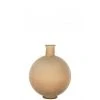 LANADECO Vases Vase Boule Verre Beige H44cm -Sablie Vases Soldes vase boule verre beige h44cm