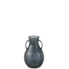 LANADECO Vases Vase Bouteille 2 Anses Verre Gris H32cm -Sablie Vases Soldes vase bouteille 2 anses verre gris h32cm