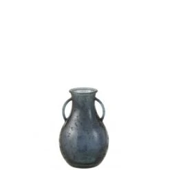 LANADECO Vases Vase Bouteille 2 Anses Verre Gris H32cm -Sablie Vases Soldes vase bouteille 2 anses verre gris h32cm 2