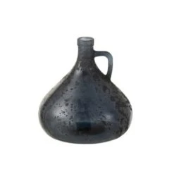 LANADECO Vases Vase Bouteille Avec Anse Verre Gris/bleu H18cm -Sablie Vases Soldes vase bouteille avec anse verre gris bleu h18cm 3