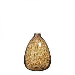 Mica Decorations Vases Vase Bouteille En Verre Marron H22