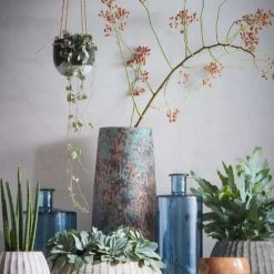 Mica Decorations Vases Vase Bouteille En Verre Recyclé Bleu H75 -Sablie Vases Soldes vase bouteille en verre recycle bleu h75 2