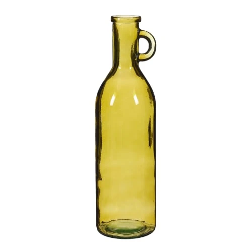 Mica Decorations Vases Vase Bouteille En Verre Recyclé Jaune H50 3 Mica Decorations Vases Vase Bouteille En Verre Recyclé Jaune H50