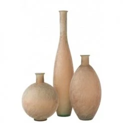 LANADECO Vases Vase Bouteille Verre Beige H100cm -Sablie Vases Soldes vase bouteille verre beige h100cm 1