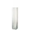 LANADECO Vases Vase Carré Transparent H52cm -Sablie Vases Soldes vase carre transparent h52cm