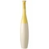 LANADECO Vases Vase Céramique Jaune/blanc H98,5cm -Sablie Vases Soldes vase ceramique jaune blanc h98 5cm
