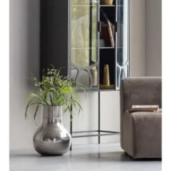 Sablie Vases Soldes -Sablie Vases Soldes vase deco en metal vase a fleurs argent 46x36x36 1