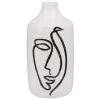 Beliani Vases Vase Décoratif Blanc 22 Cm -Sablie Vases Soldes vase decoratif blanc 22 cm