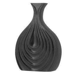 Beliani Vases Vase Décoratif En Céramique Noir H25 -Sablie Vases Soldes vase decoratif en ceramique noir h25 2