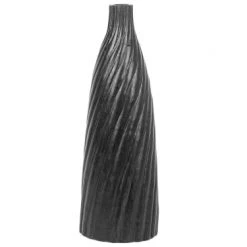 Beliani Vases Vase Décoratif En Céramique Noir H45