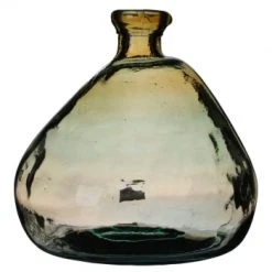 Wadiga Vases Vase Décoratif En Verre Recyclé Gris - 33x33x33cm -Sablie Vases Soldes vase decoratif en verre recycle marron 33x33x33cm